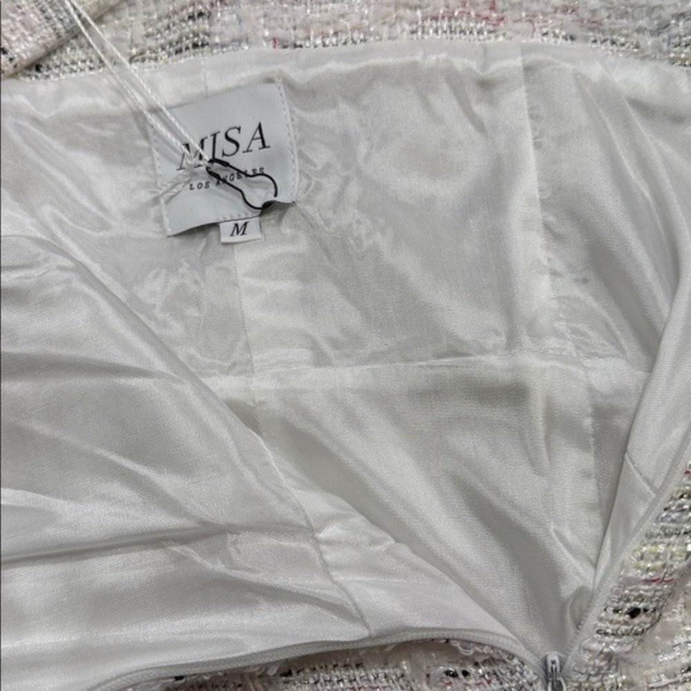 MISA LOS ANGELES Elke Dress in Winter White Size Medium NWT $540 - Picture 8 of 12